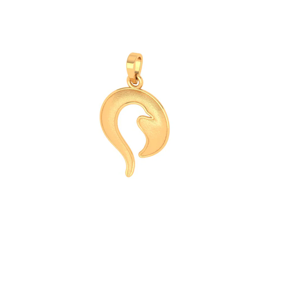 22 Kt Elegant Yellow Gold Pendant With For Women - Image 4