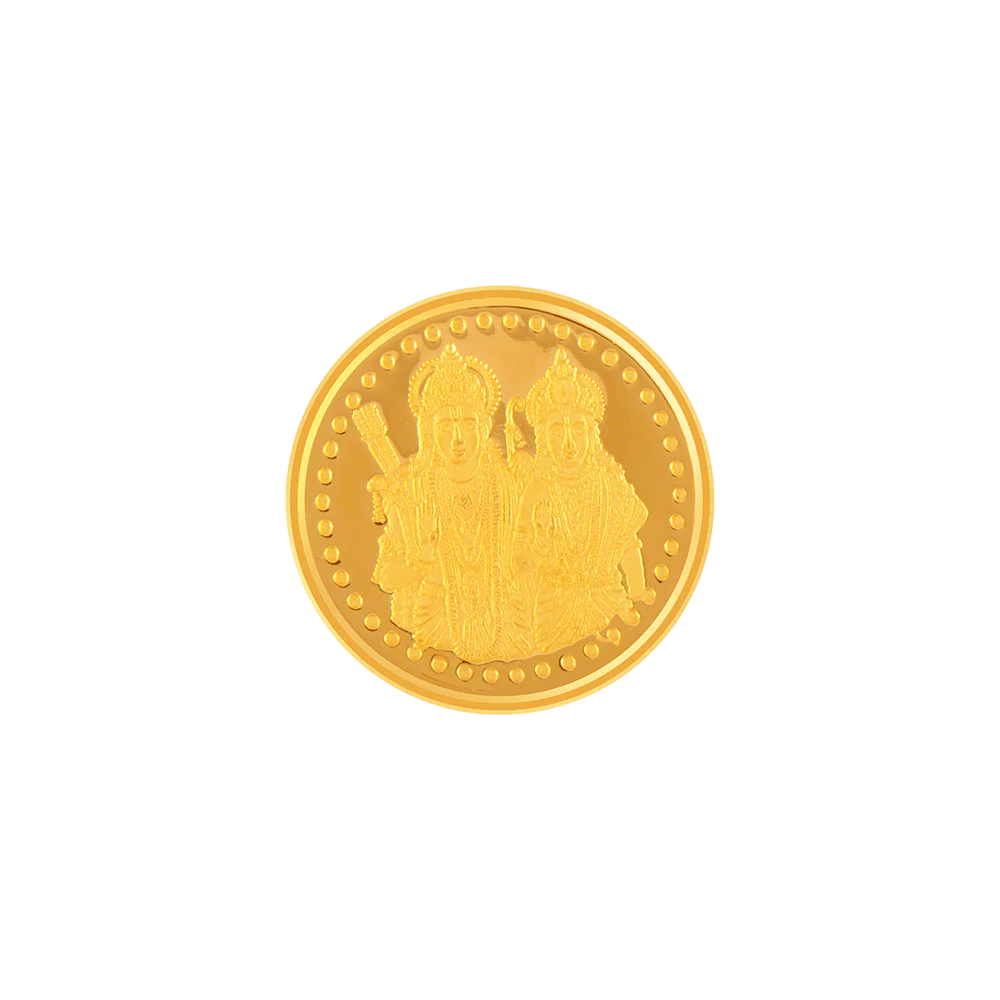 22k (916) 5 Gm Ram-sita Yellow Gold Coin