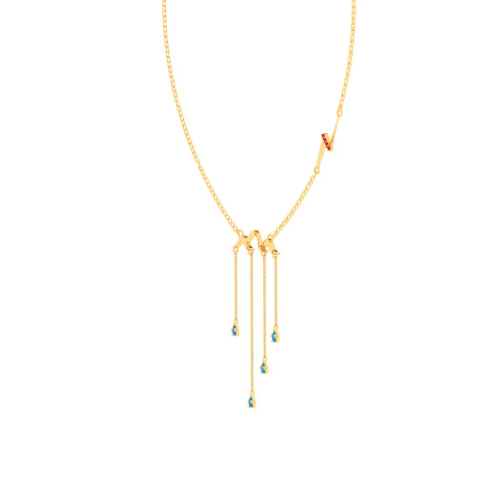 22k Alluring Gold Necklace From Mugdhaa Collection - Image 2