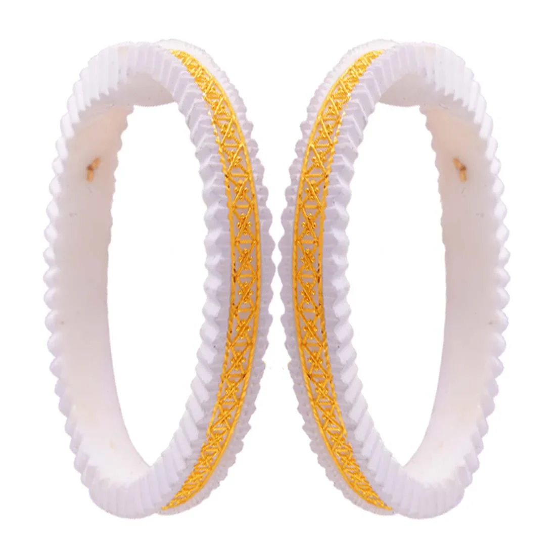 22K Bengali Shakha Bridal Bangles With Intricate Gold Detailing For Women & Girls - Image 2