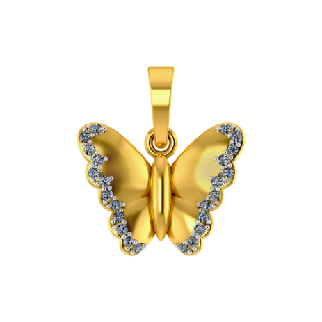 22k Butterfly Themed Exclusive Jewellery Pendant