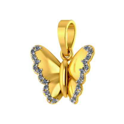 22k Butterfly Themed Exclusive Jewellery Pendant - Image 2