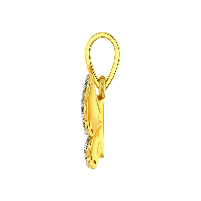 22k Butterfly Themed Exclusive Jewellery Pendant - Image 3
