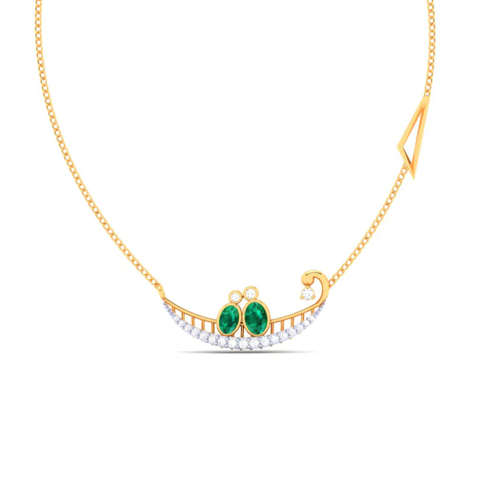 22k Charming Gold Necklace From Pc Chandra Mugdhaa Collection - Image 3