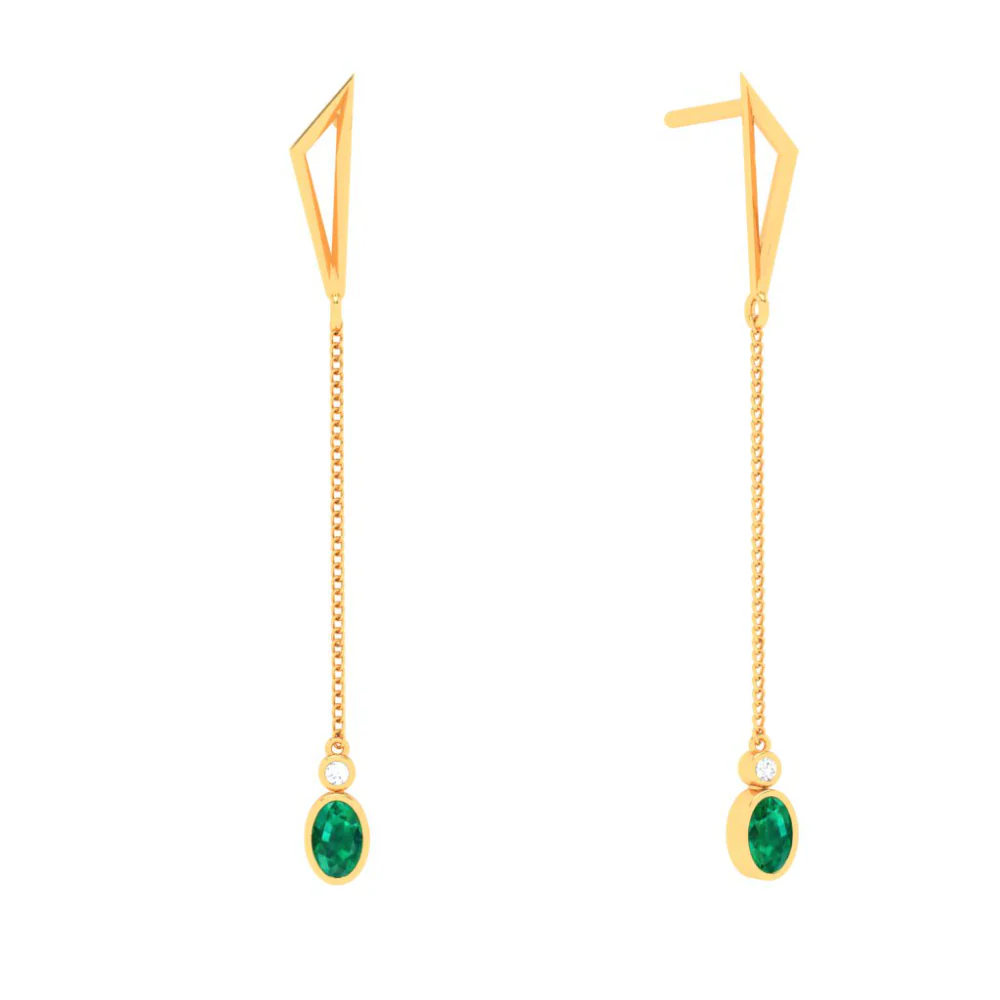 22k Classy Drop Earrings For Women From Goldlites Collection - Image 2