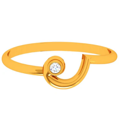 22k Conceptual Yellow Gold Ring - Image 4