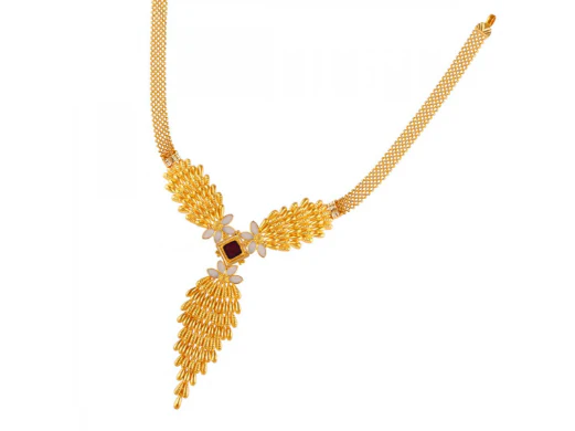 22k Dazzling Shell And Gold Necklace - Image 3