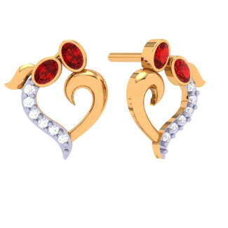 22k Diamond Studded Gold Earring For Your Women - Image 2