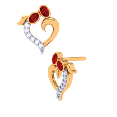 22k Diamond Studded Gold Earring For Your Women - Image 3