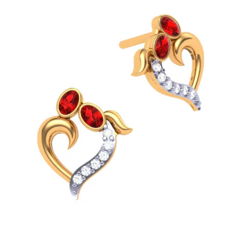 22k Diamond Studded Gold Earring For Your Women - Image 5