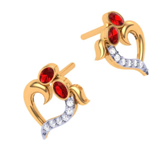 22k Diamond Studded Gold Earring For Your Women - Image 6