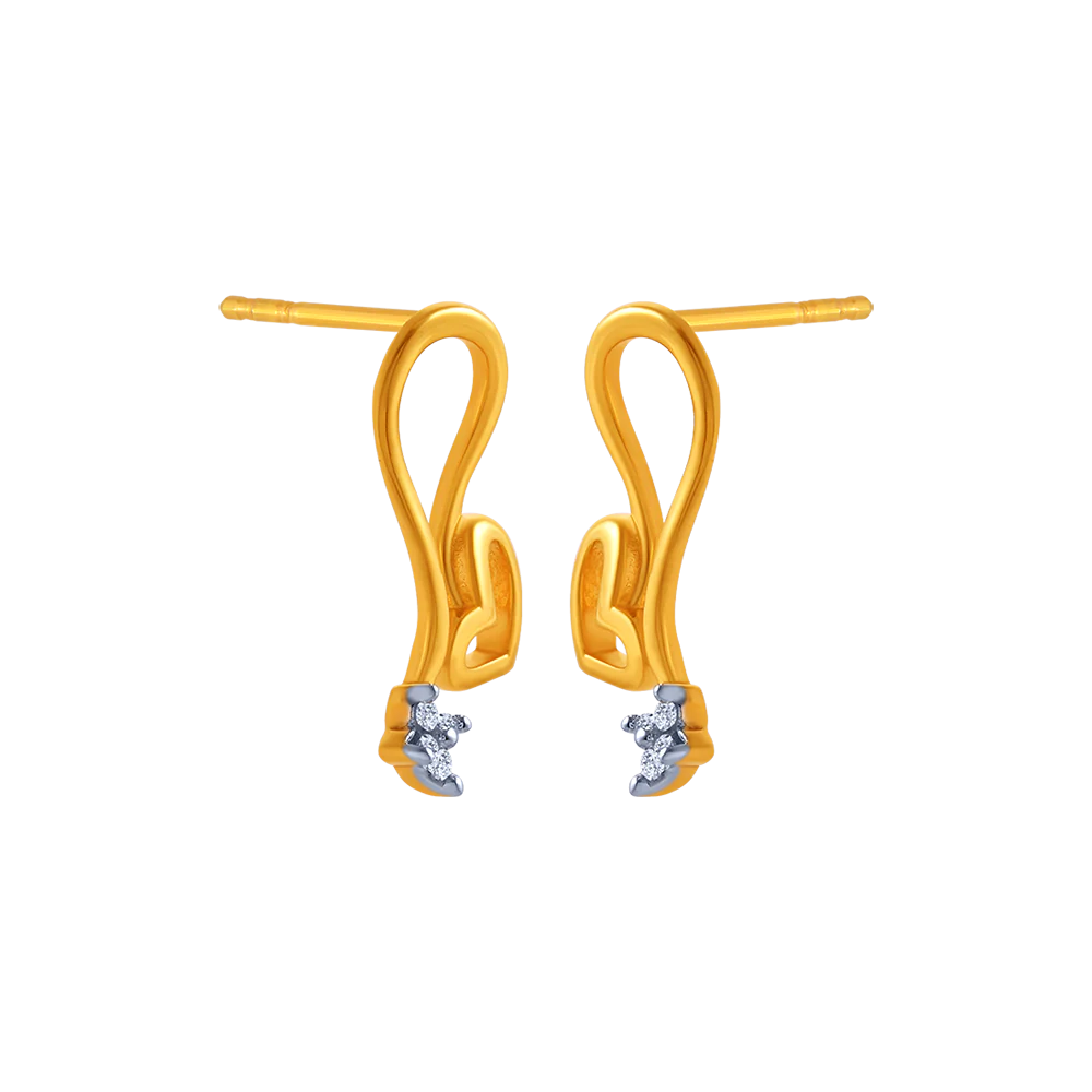22k Easy To Carry Gold Earrings Design - Image 2