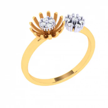 22k Elegant Gold Ring With Floral Design From Goldlites Collection - Image 2
