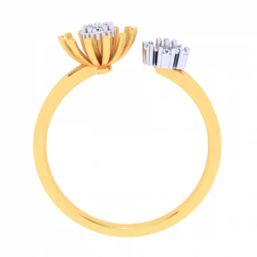 22k Elegant Gold Ring With Floral Design From Goldlites Collection - Image 3