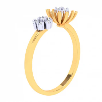 22k Elegant Gold Ring With Floral Design From Goldlites Collection - Image 4