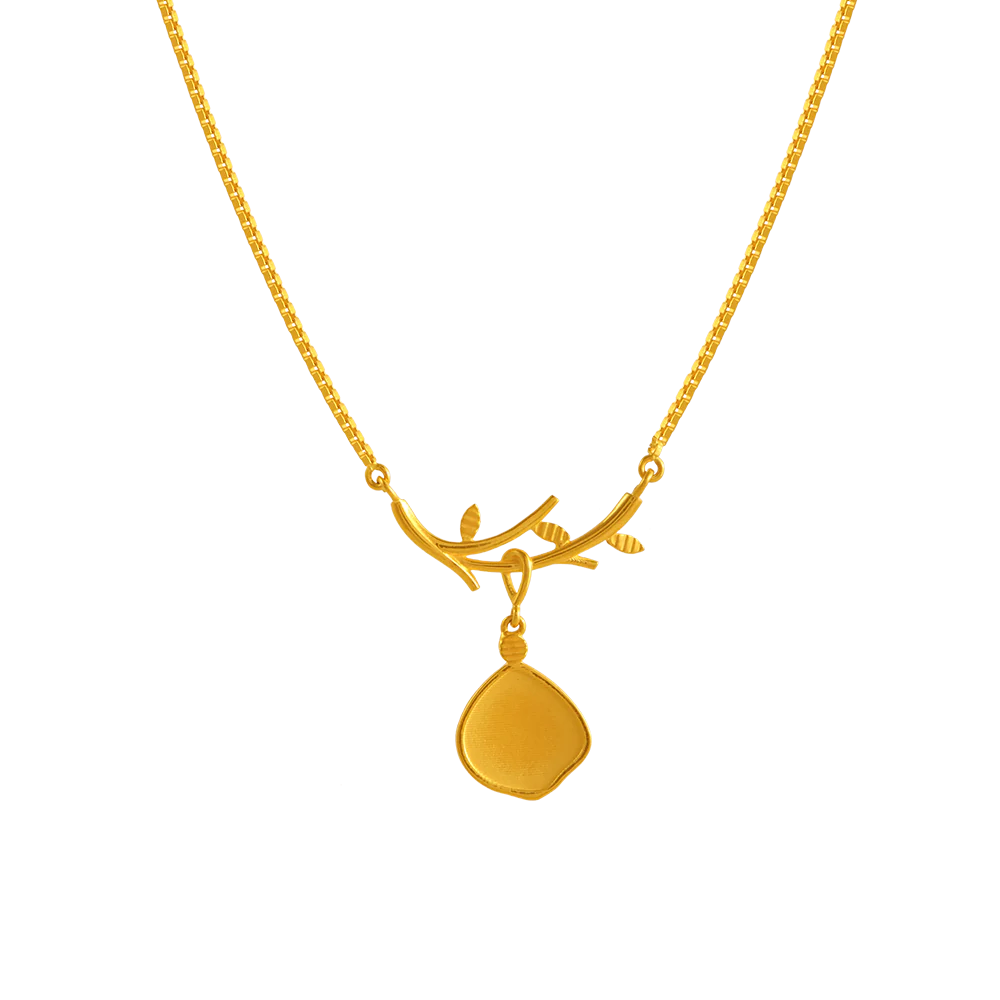 22k Enchanting Gold Pendant Design For Wedding Season - Image 2