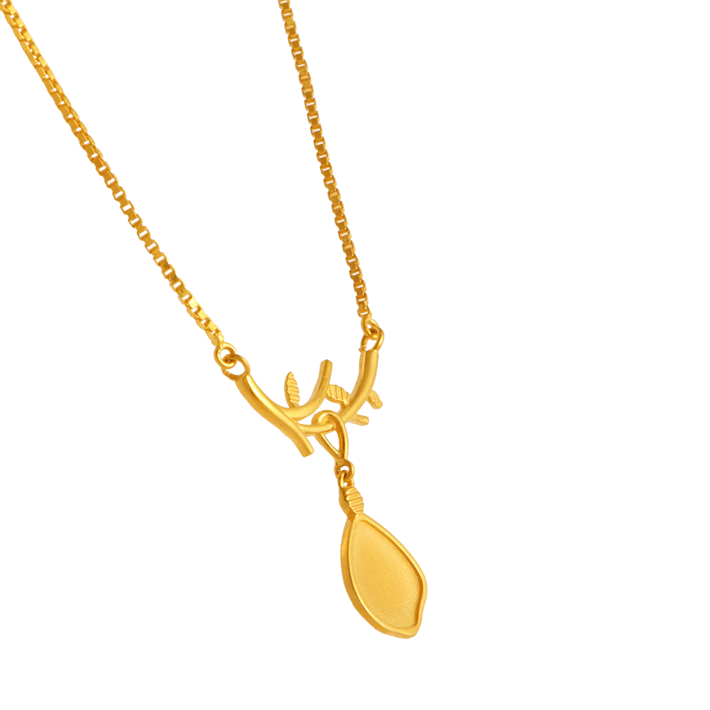 22k Enchanting Gold Pendant Design For Wedding Season - Image 3