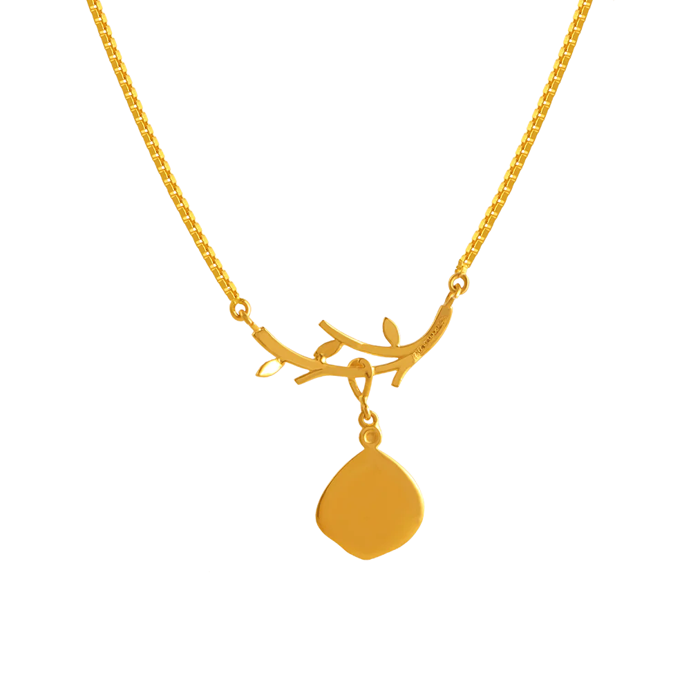 22k Enchanting Gold Pendant Design For Wedding Season - Image 4