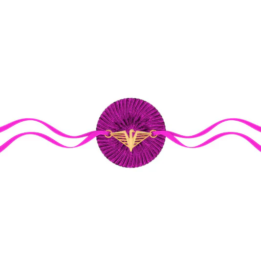 22k Exquisite Eagle Charm Gold Rakhi