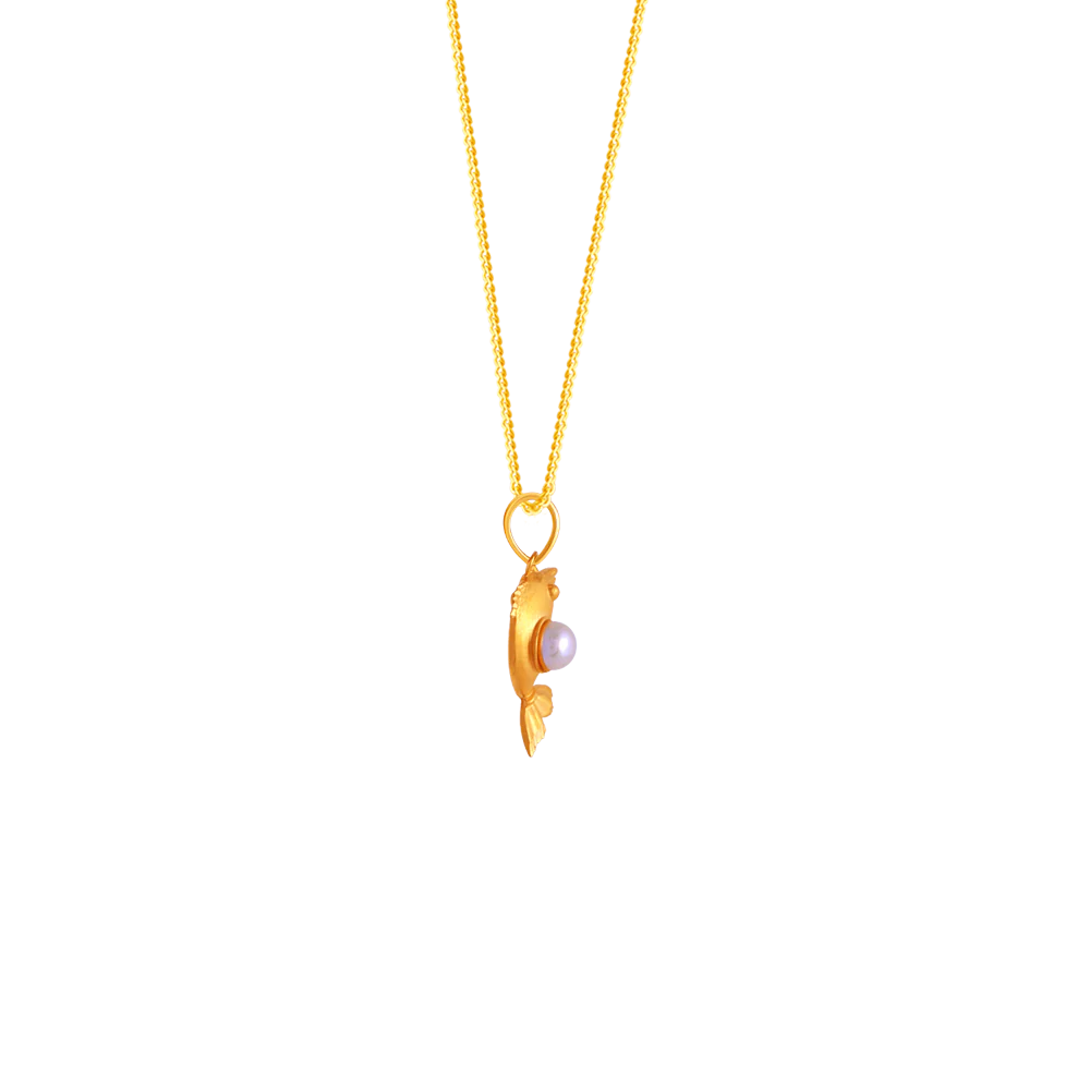 22k Fish Gold Pendant Gemmed From Goldlites Collection - Image 3