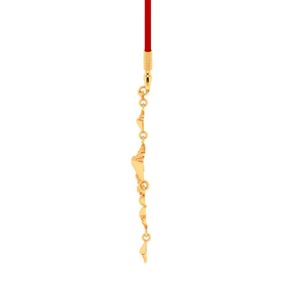 22k Flower Design Gold Necklace - Image 2