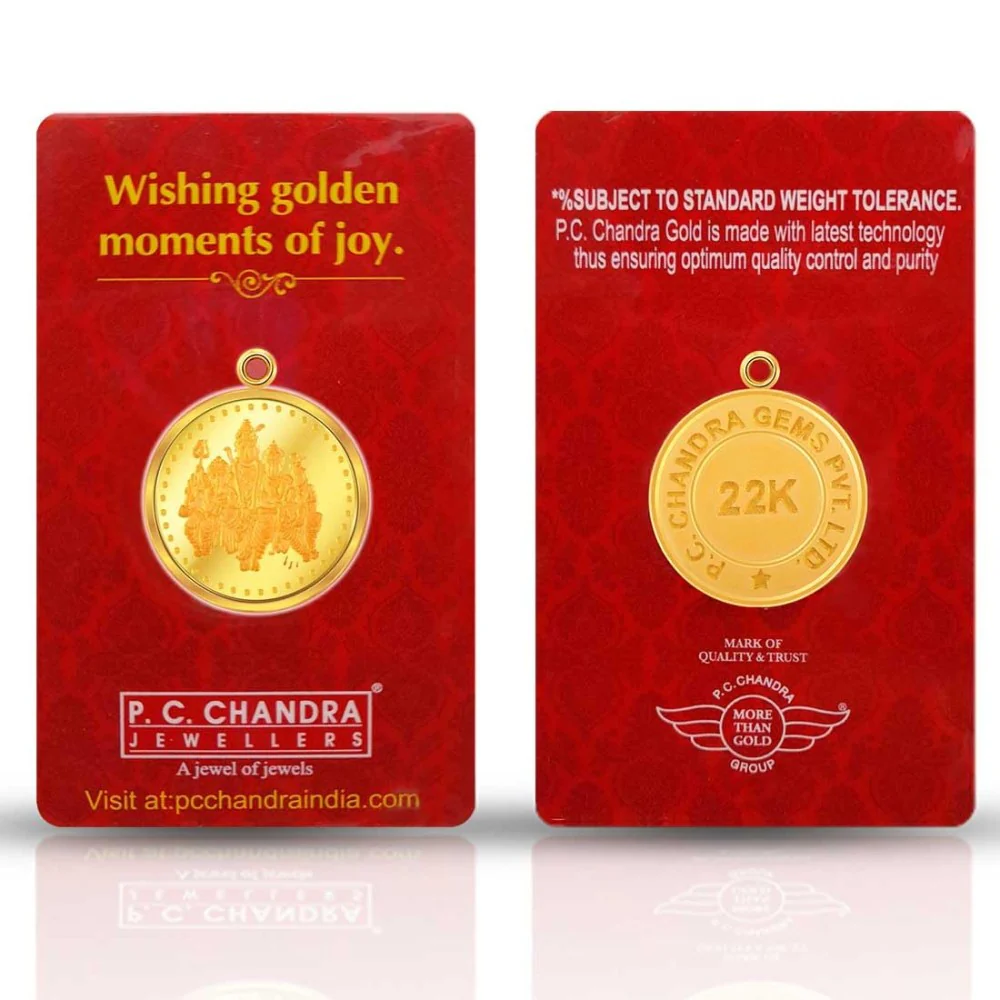 22k God Crafted Gold Coin Pendant - Image 3