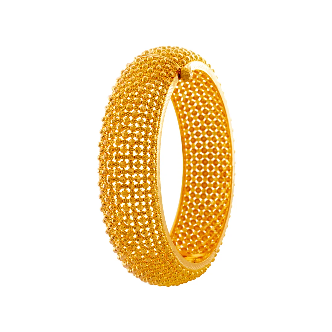 22K Gold Bangles With Classic Gold Beads For Women & Girls - Image 5