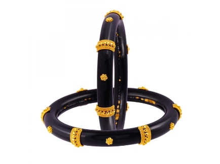 22k Gold Black Pola Embellished With Delicate Details - Image 2