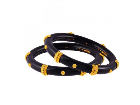 22k Gold Black Pola Embellished With Delicate Details - Image 3