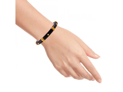 22k Gold Black Pola Embellished With Delicate Details - Image 4