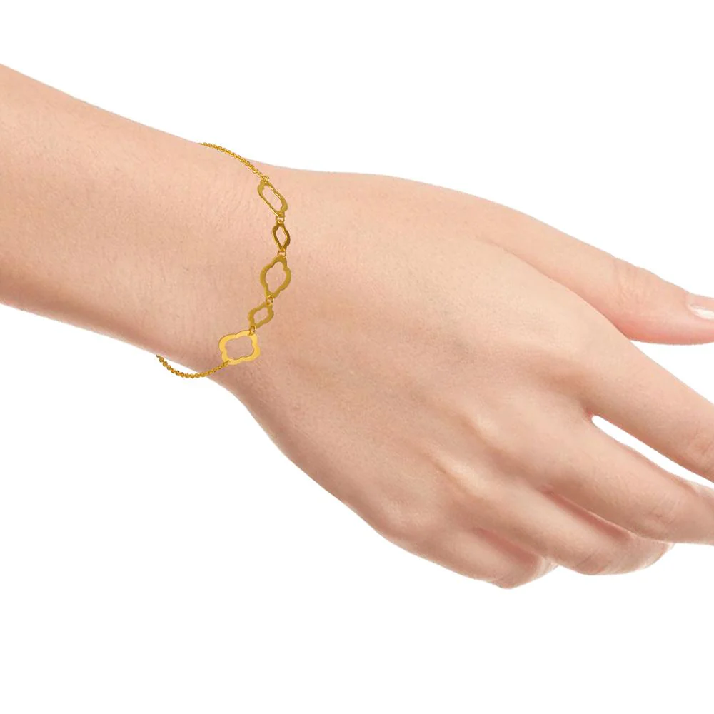 22k Gold Bracelet With A String Of Cloud-inspired Motifs - Image 4
