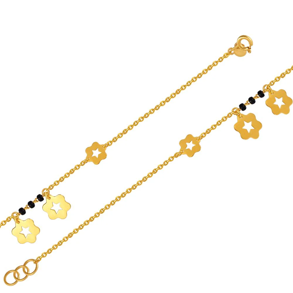 22k Gold Bracelet With A String Of Curvy Edged Star Motifs - Image 3