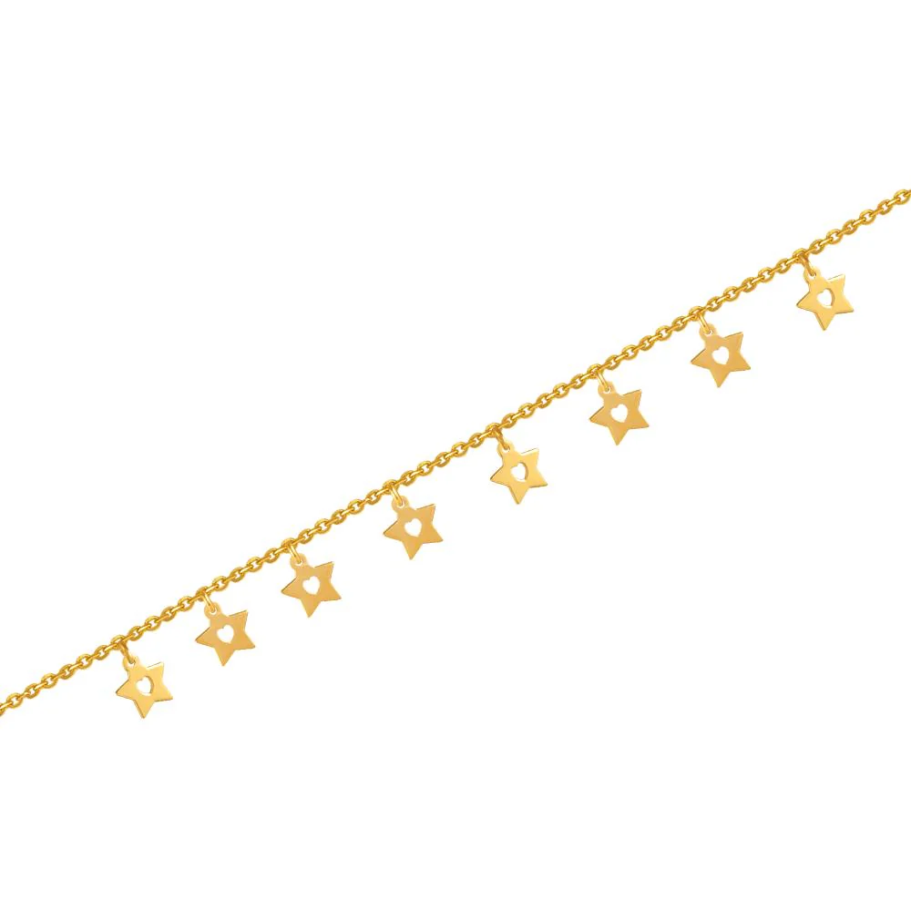 22k Gold Bracelet With A String Of Star Motifs - Image 2