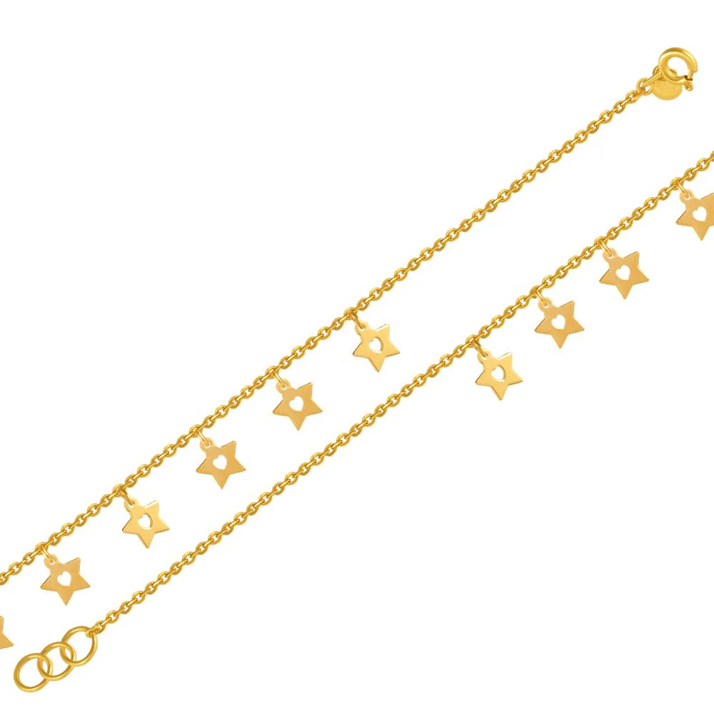 22k Gold Bracelet With A String Of Star Motifs - Image 3