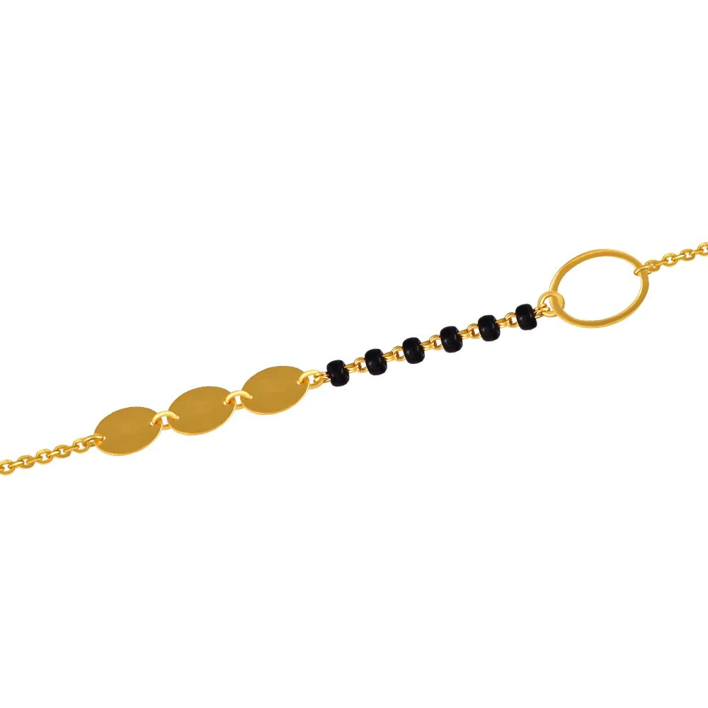 22k Gold Bracelet With Oval-shaped Motifs And Beads - Image 2