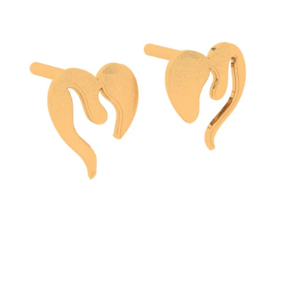 22k Gold Earring With Modern Design - Image 3