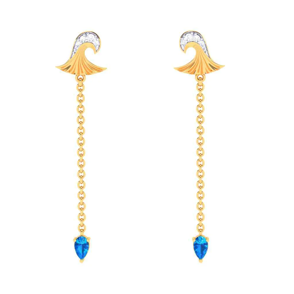 22k Gold Earrings With Subtle Shape From Goldlites Collection