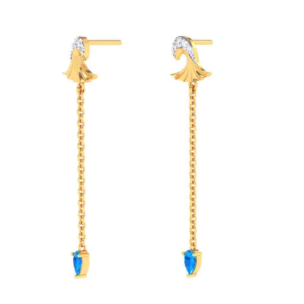 22k Gold Earrings With Subtle Shape From Goldlites Collection - Image 5