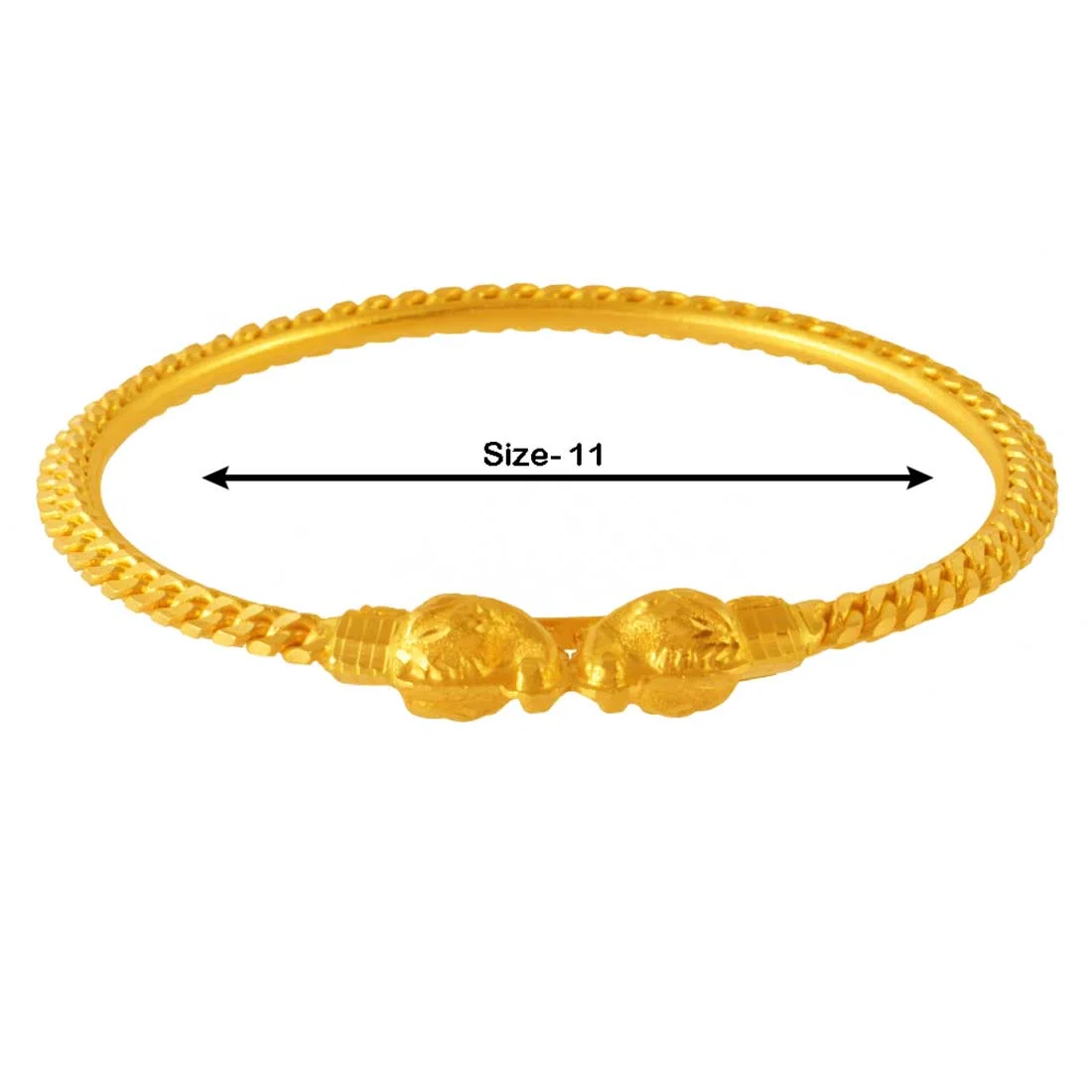 22K Gold Elephant Kada For Women & Girls - Image 5