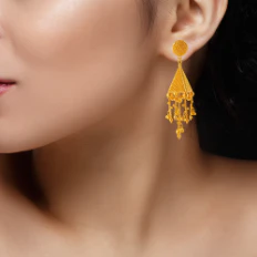 22k Gold Jewellery Full Set With Intricate Beaded Work - Image 5