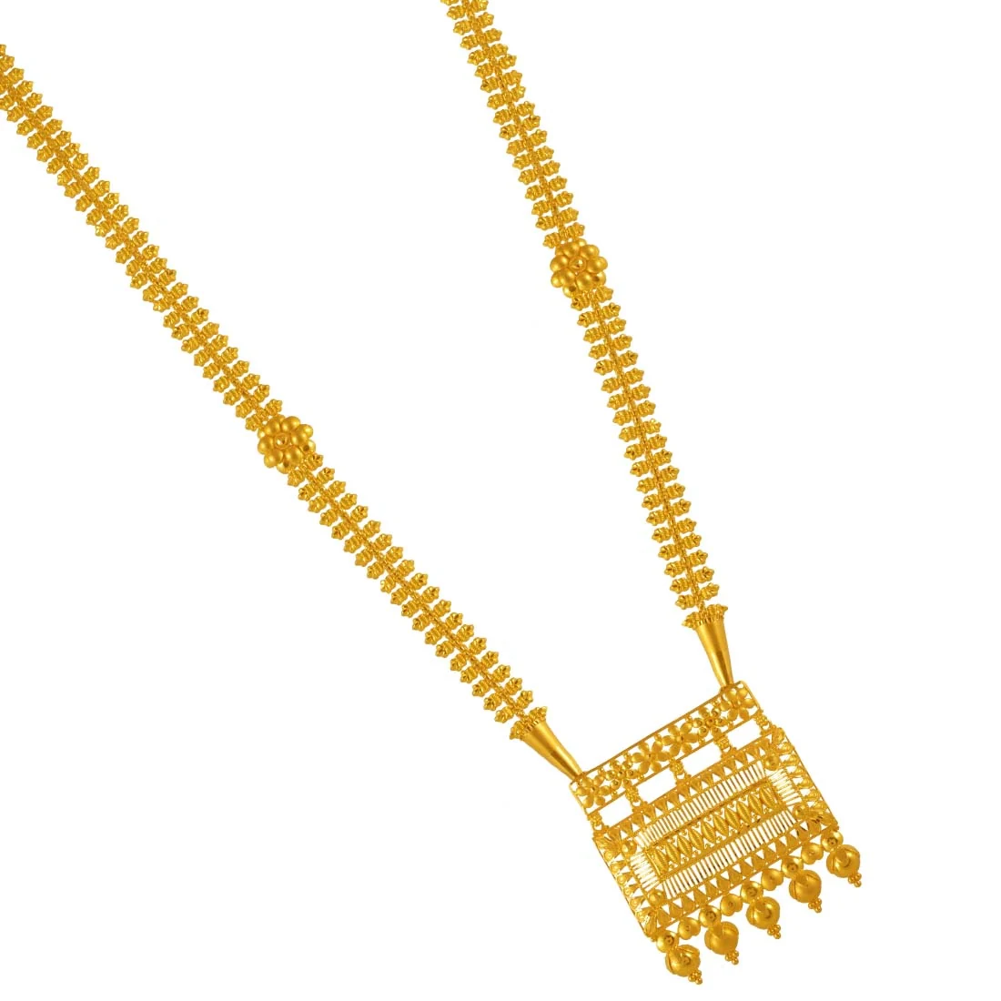22K Gold Jewellery Set (necklace With Earrings)chestbox Design - Image 10