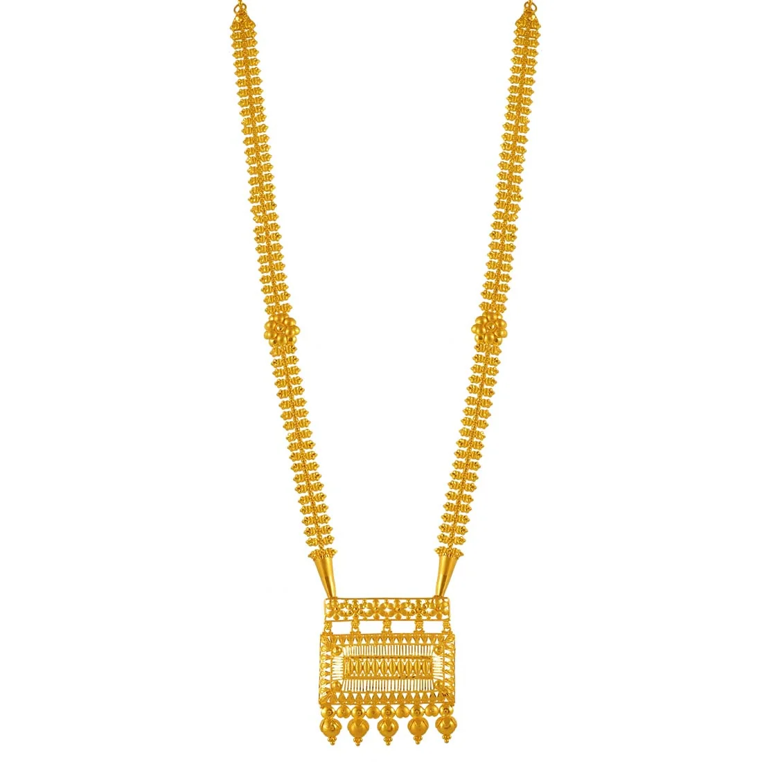22K Gold Jewellery Set (necklace With Earrings)chestbox Design - Image 11