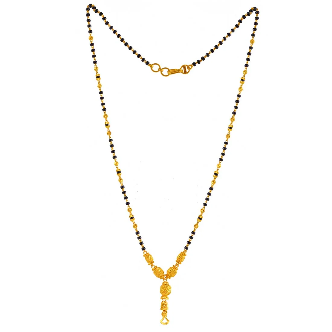 22K Gold Mangalsutra Connected Lanterns Design - Image 2