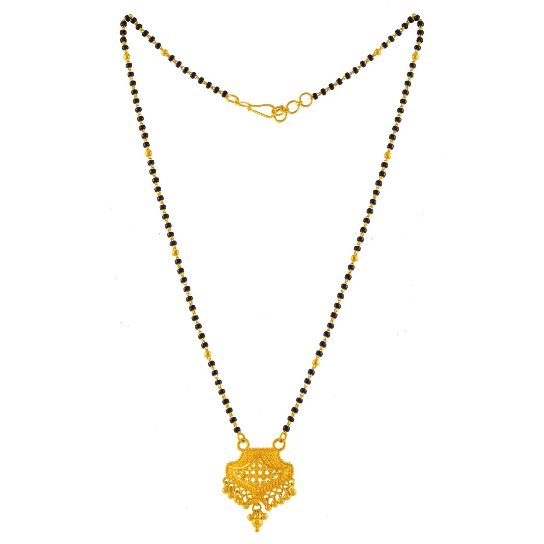 22K Gold Mangalsutra Netted Filigree Design - Image 2