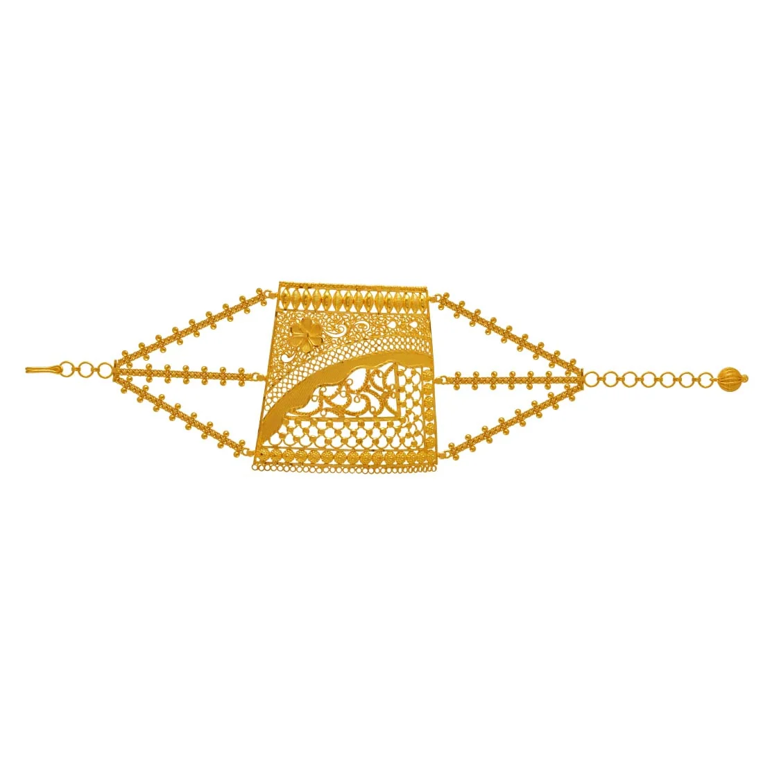 22K Gold Mantasha with Filigree Central Plaque - Image 2