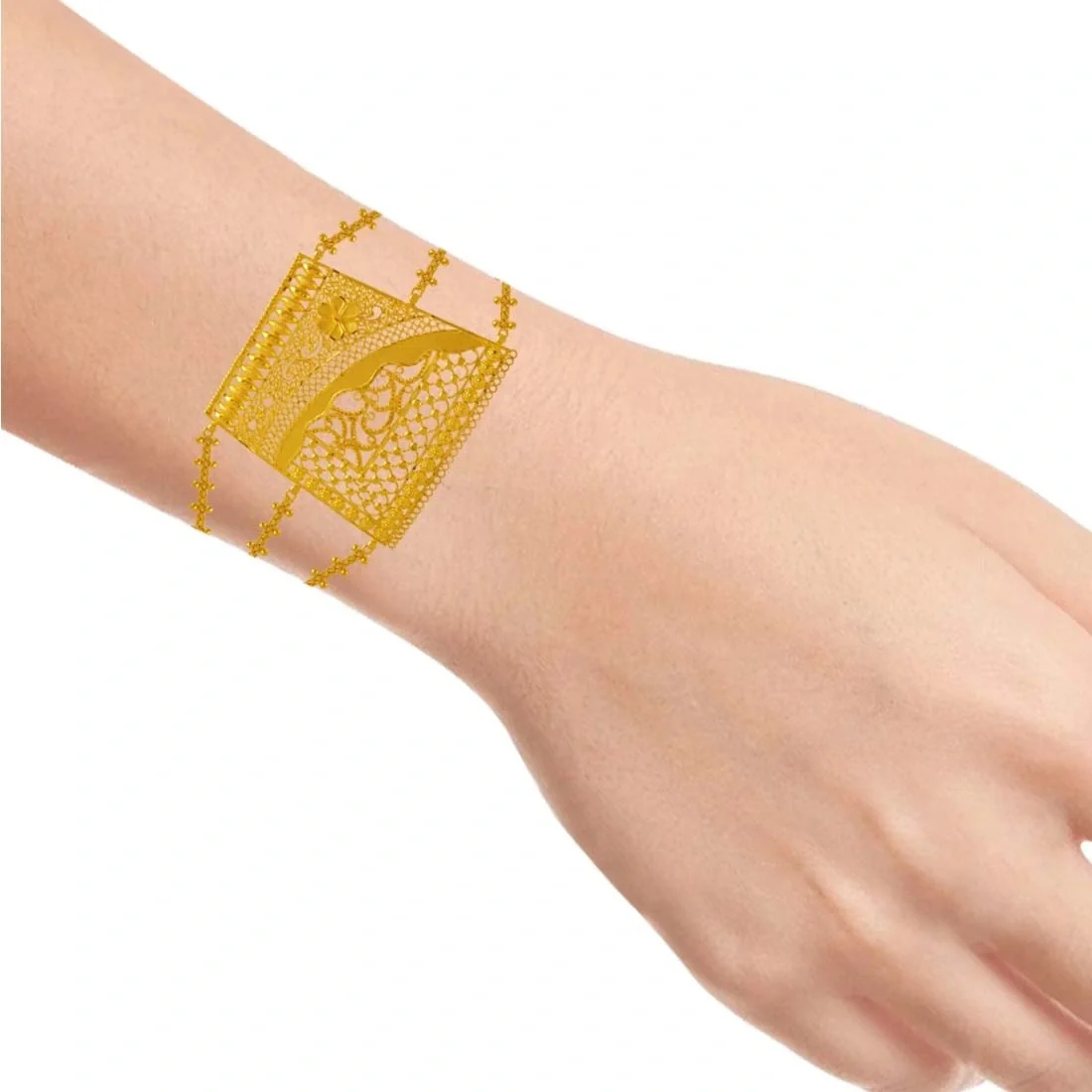 22K Gold Mantasha with Filigree Central Plaque - Image 5