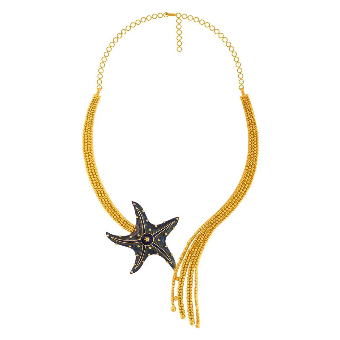 22K Gold Necklace With Starfish Pendant - Image 4