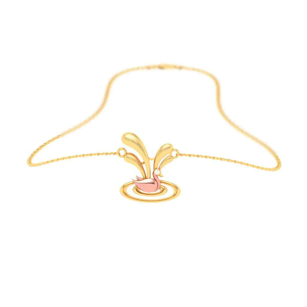 22k Gold Pendant Bird-like Shape From Goldlites Collection