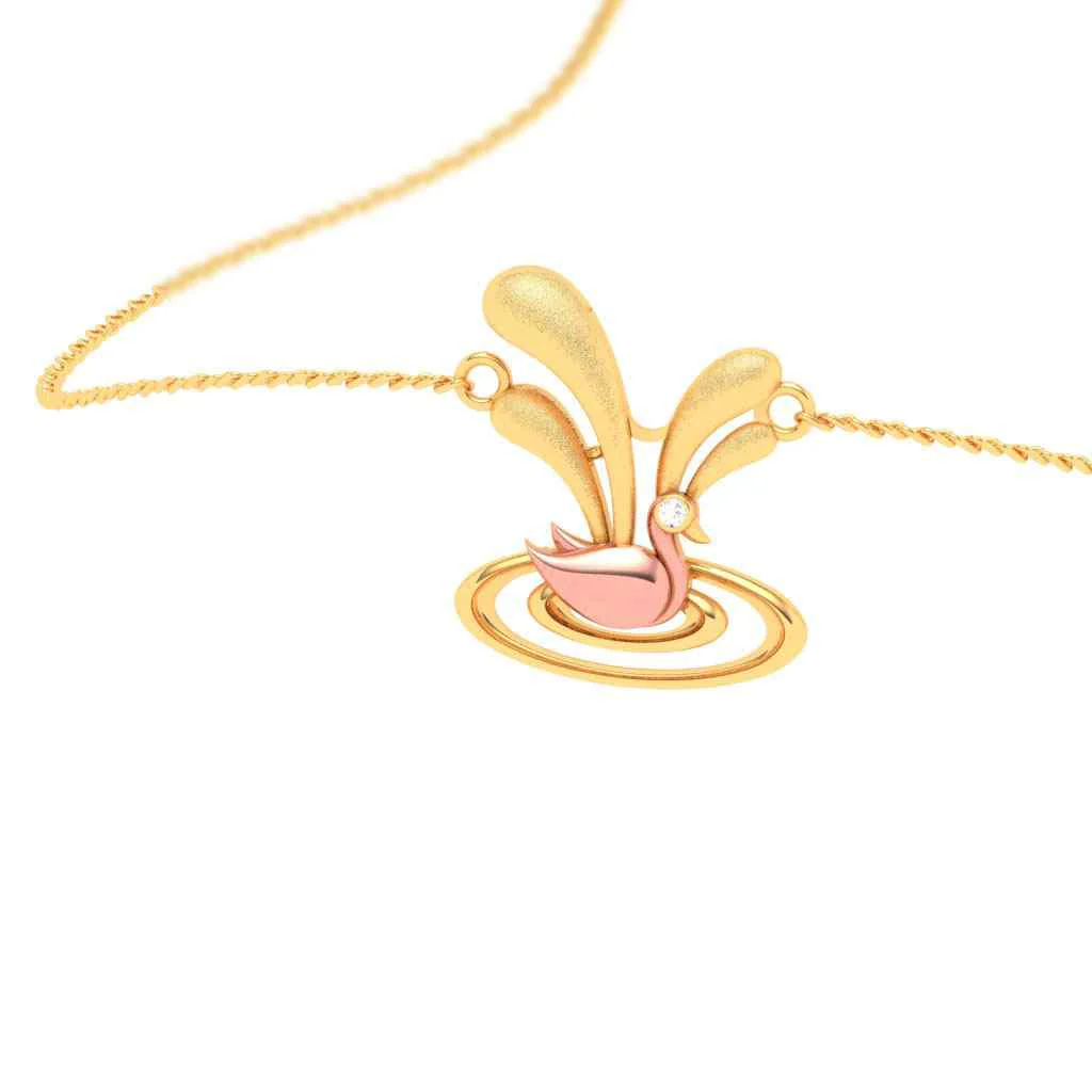 22k Gold Pendant Bird-like Shape From Goldlites Collection - Image 2