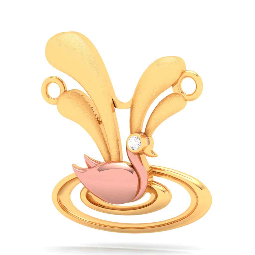 22k Gold Pendant Bird-like Shape From Goldlites Collection - Image 5